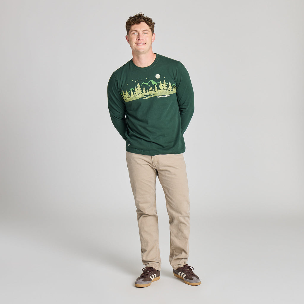 Men's Moose in the Outdoors Landscape Long Sleeve Crusher product image 5
