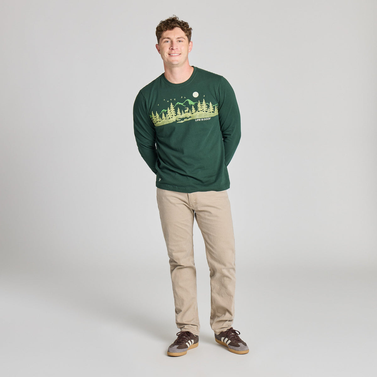 Men's Moose in the Outdoors Landscape Long Sleeve Crusher product image 5