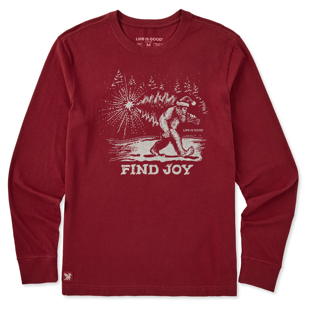 Men's Sasquatch Find Joy Long Sleeve Crusher Tee