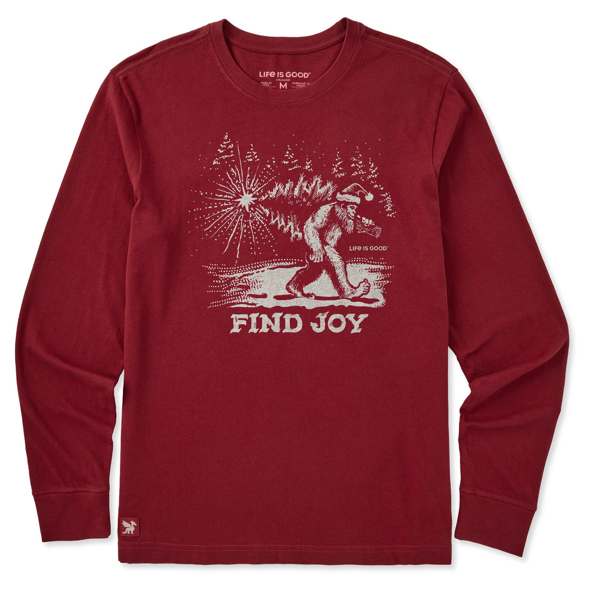 Men's Sasquatch Find Joy Long Sleeve Crusher Tee