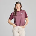 Women's Wildflower Garden Grid Short Sleeve Crusher Boxy Tee product image 1