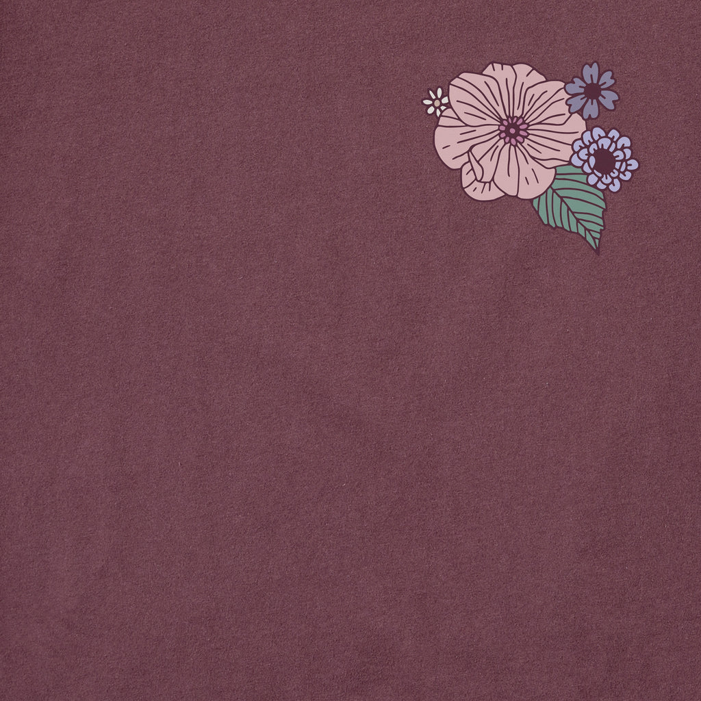 Women's Wildflower Garden Grid Short Sleeve Crusher Boxy Tee product image 4
