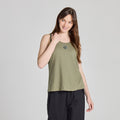 Women's Embroidered Orchid Bouquet Slub Easy Fit Tank product image 1