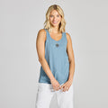 Women's Embroidered Sunflower Bouquet Slub Easy Fit Tank product image 1
