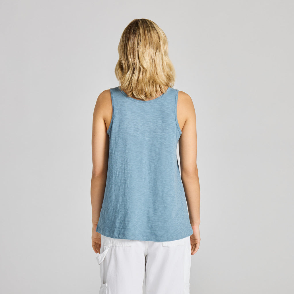 Women's Embroidered Sunflower Bouquet Slub Easy Fit Tank product image 3