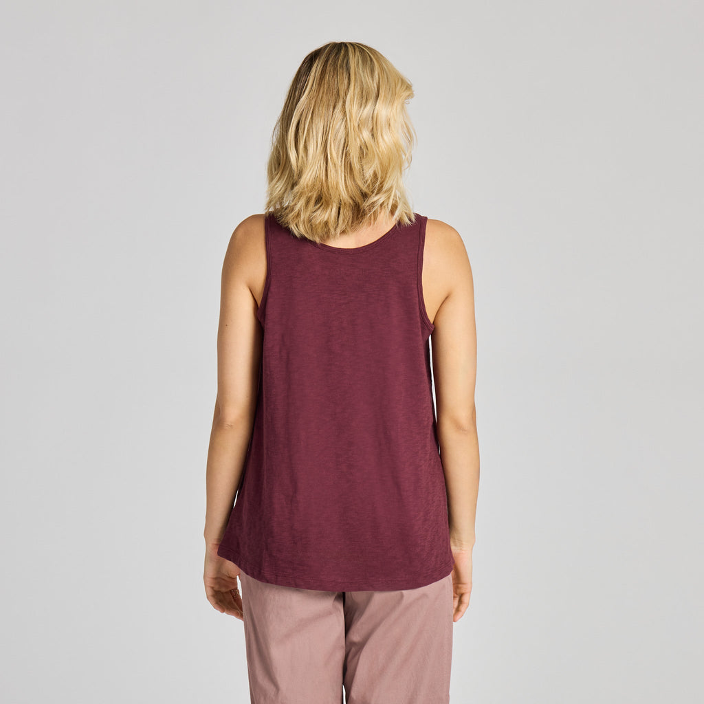 Women's Embroidered Zinnia Bouquet Slub Easy Fit Tank product image 3