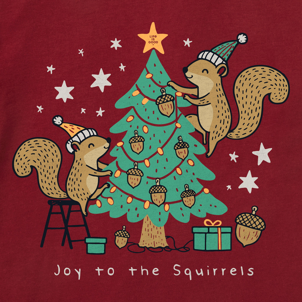 Kids Joy to the Squirrels Short Sleeve Crusher Tee