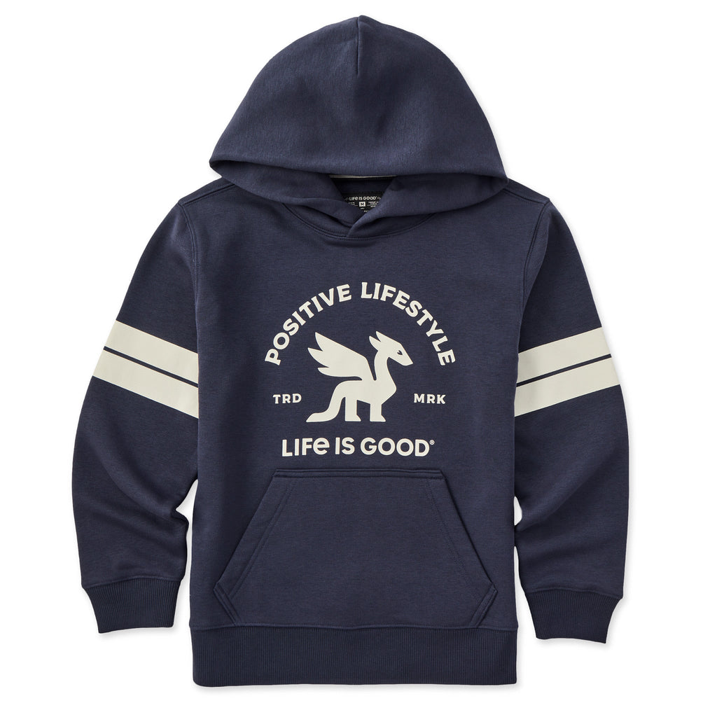 Kids Positive Lifestyle Dragon Patch Good Vibes Hoodie product image 1
