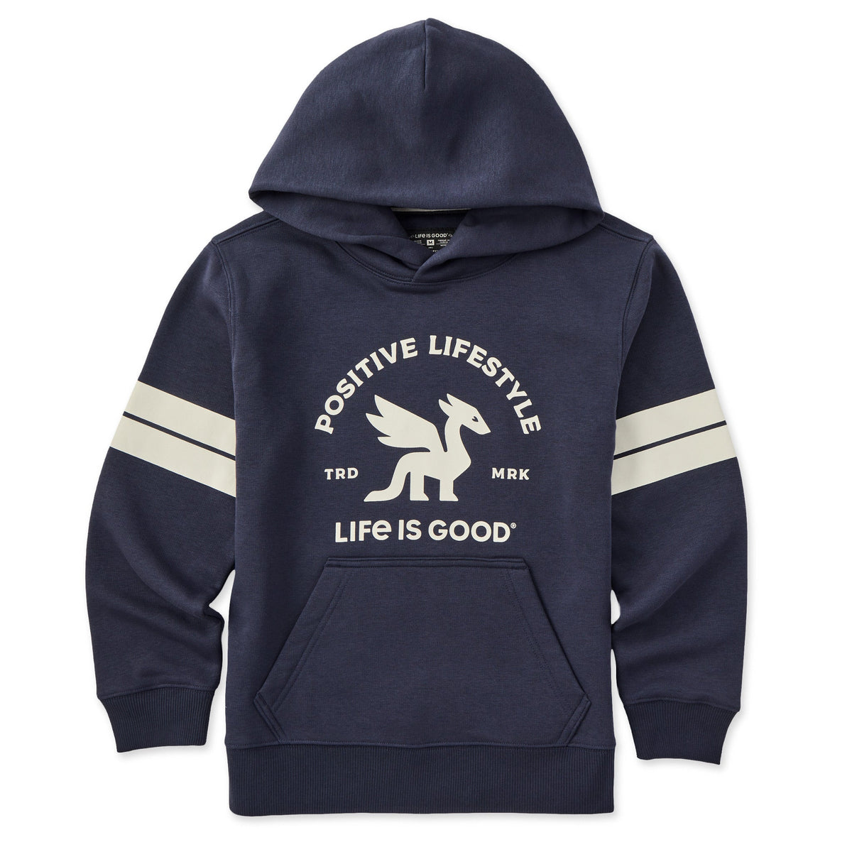 Kids Positive Lifestyle Dragon Patch Good Vibes Hoodie product image 1