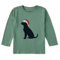 Toddler Christmas Dog Long Sleeve Crusher Tee