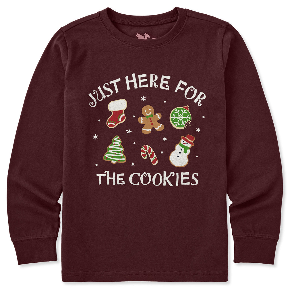 Kids Just Here for the Christmas Cookies Long Sleeve product image 1