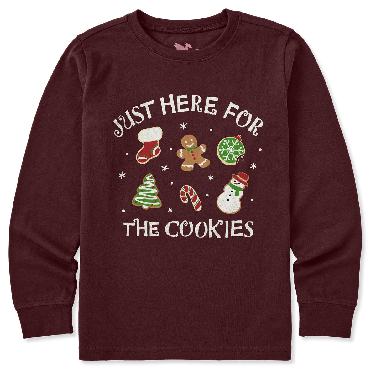 Kids Just Here for the Christmas Cookies Long Sleeve product image 1
