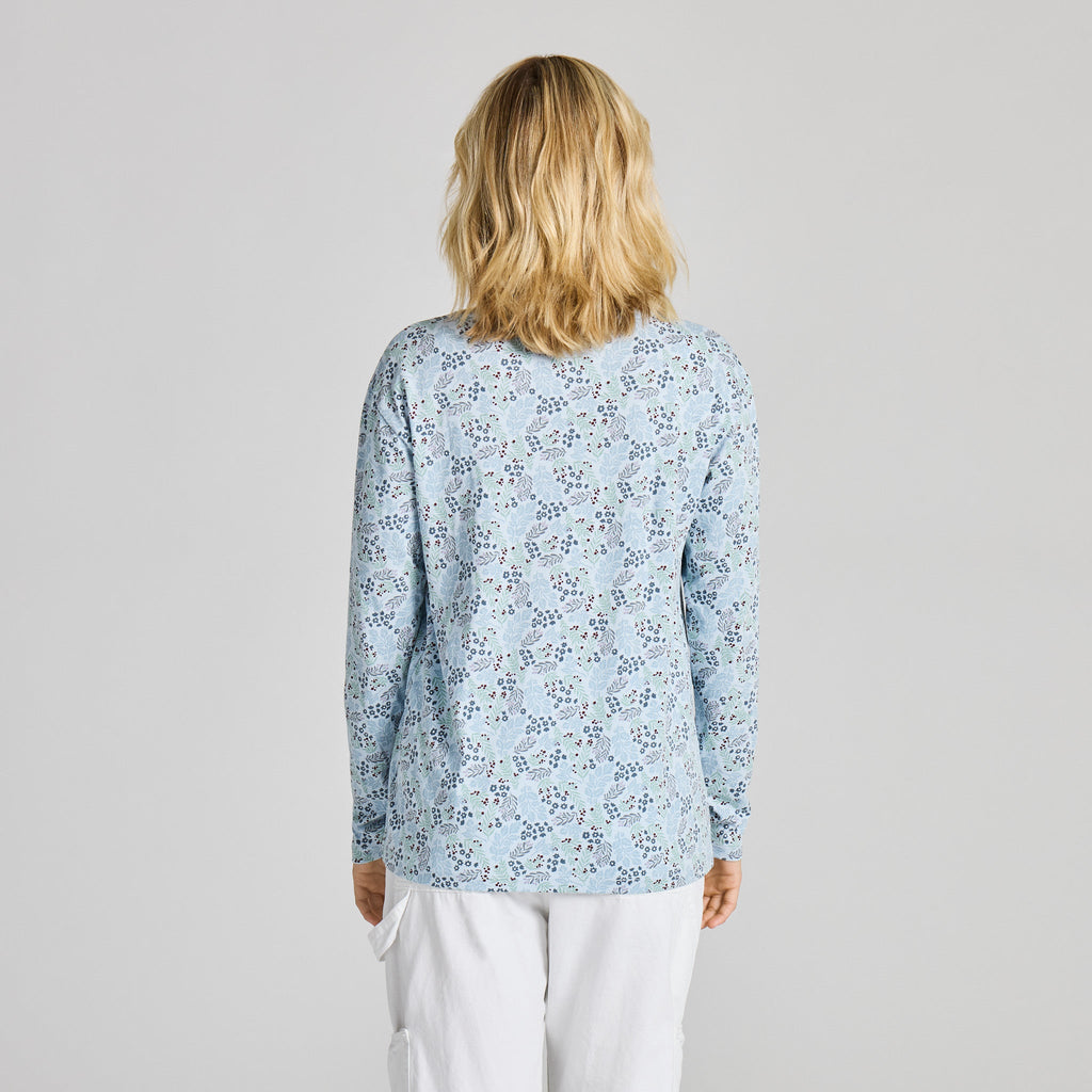 Women's Berry Floral Pattern Long Sleeve Crusher-LITE Easy product image 3