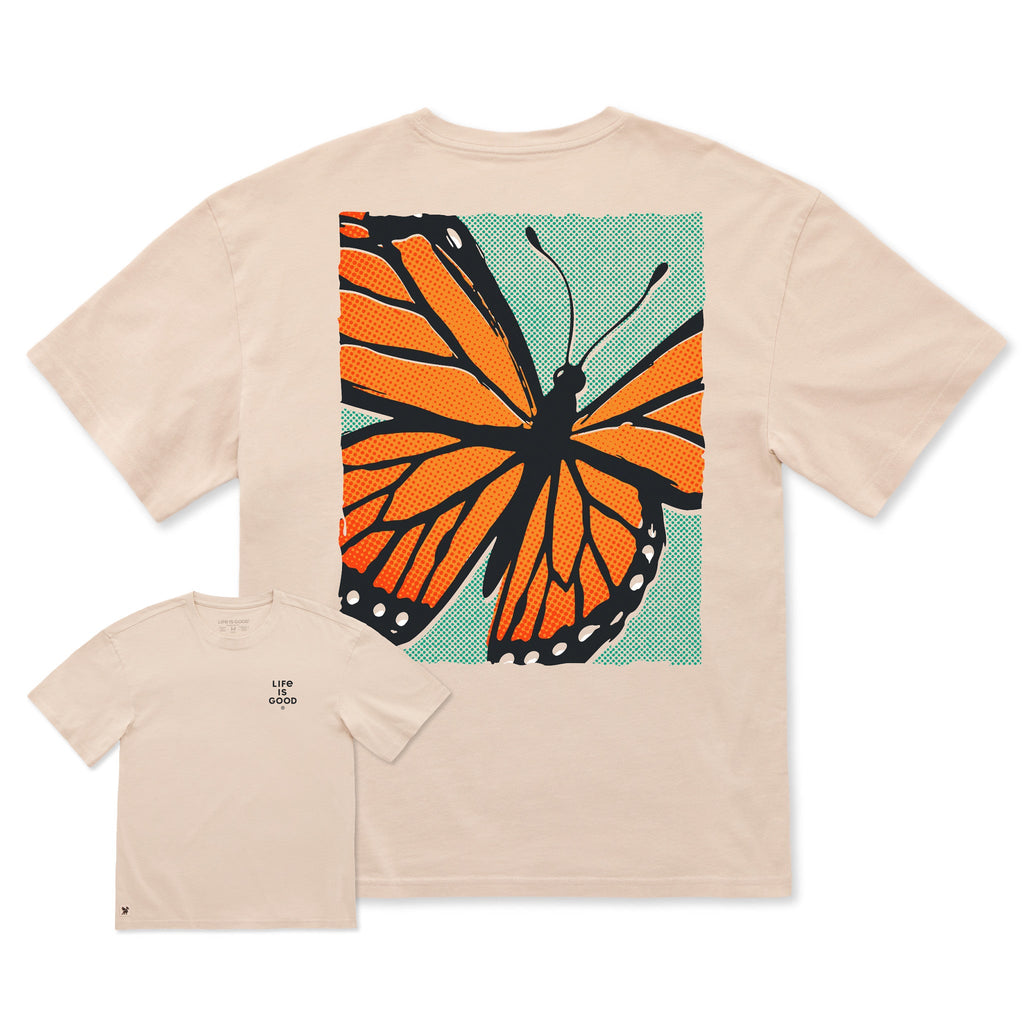 Men's Butterfly Closeup Short Sleeve Oversized Crusher Tee product image 1