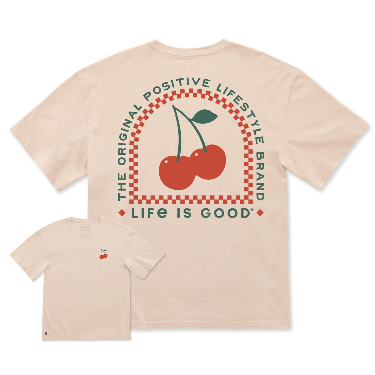 Men's Positive Lifestyle Cherries Short Sleeve Oversized product image 1