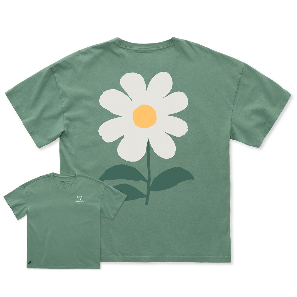 Women's Big Ol' Daisy Short Sleeve Oversized Crusher Tee product image 1