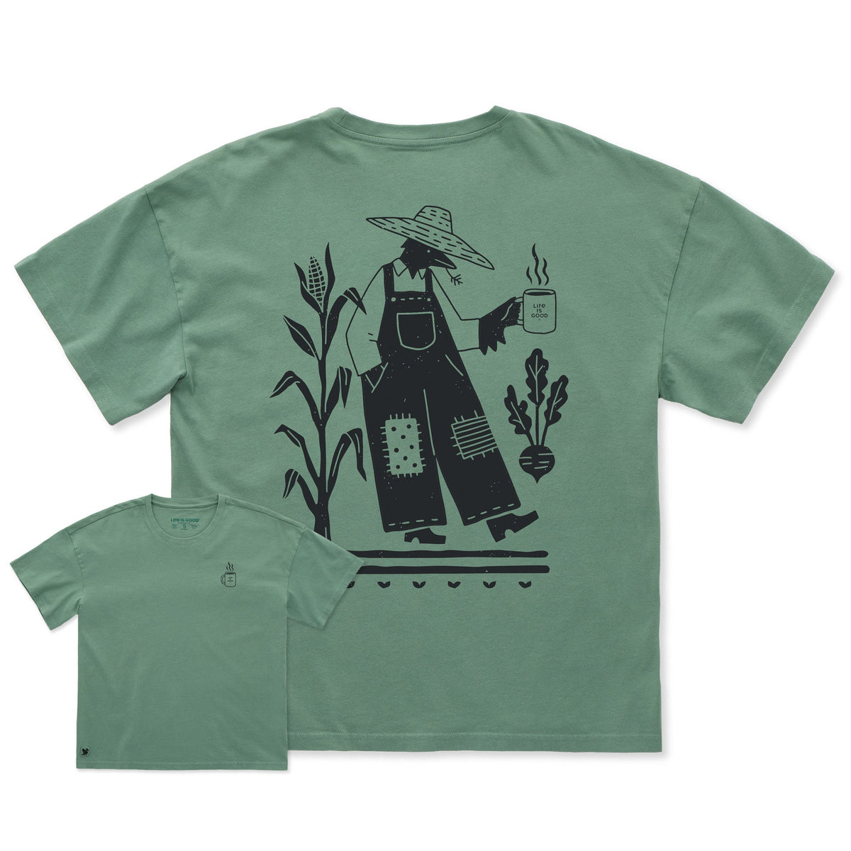 Women's Farmer Crow Short Sleeve Oversized Crusher Tee