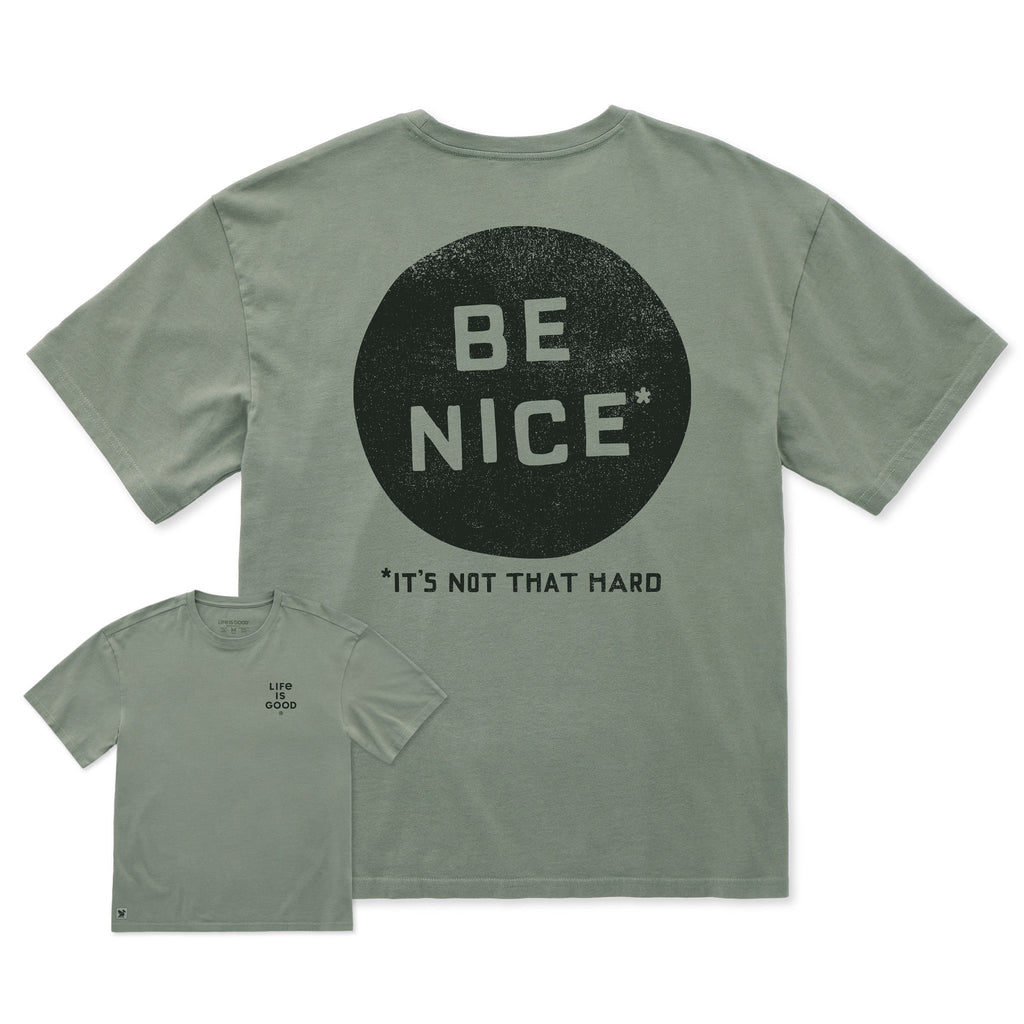 Men's Be Nice Not That Hard Short Sleeve Oversized Crusher product image 1