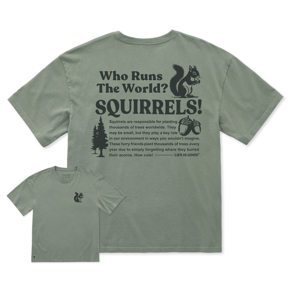 Men's Squirrels Run the World Short Sleeve Oversized product image 1