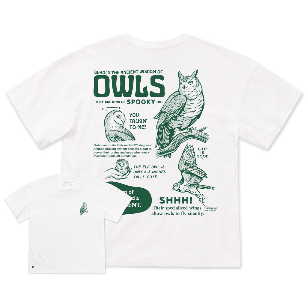 Women's The Wisdom of Owls Short Sleeve Oversized Crusher product image 1
