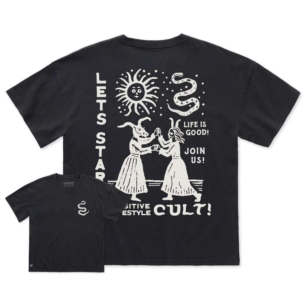 Women's Let's Start a Cult Short Sleeve Oversized Crusher product image 1