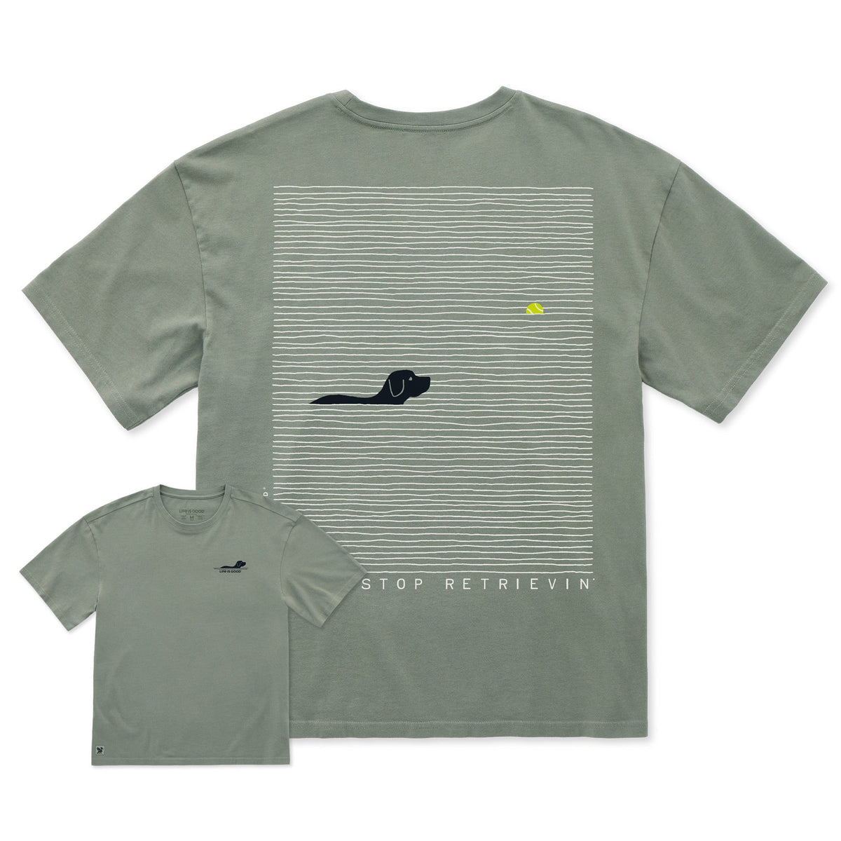 Men's Black Lab Retrievin' Short Sleeve Oversized Crusher product image 4