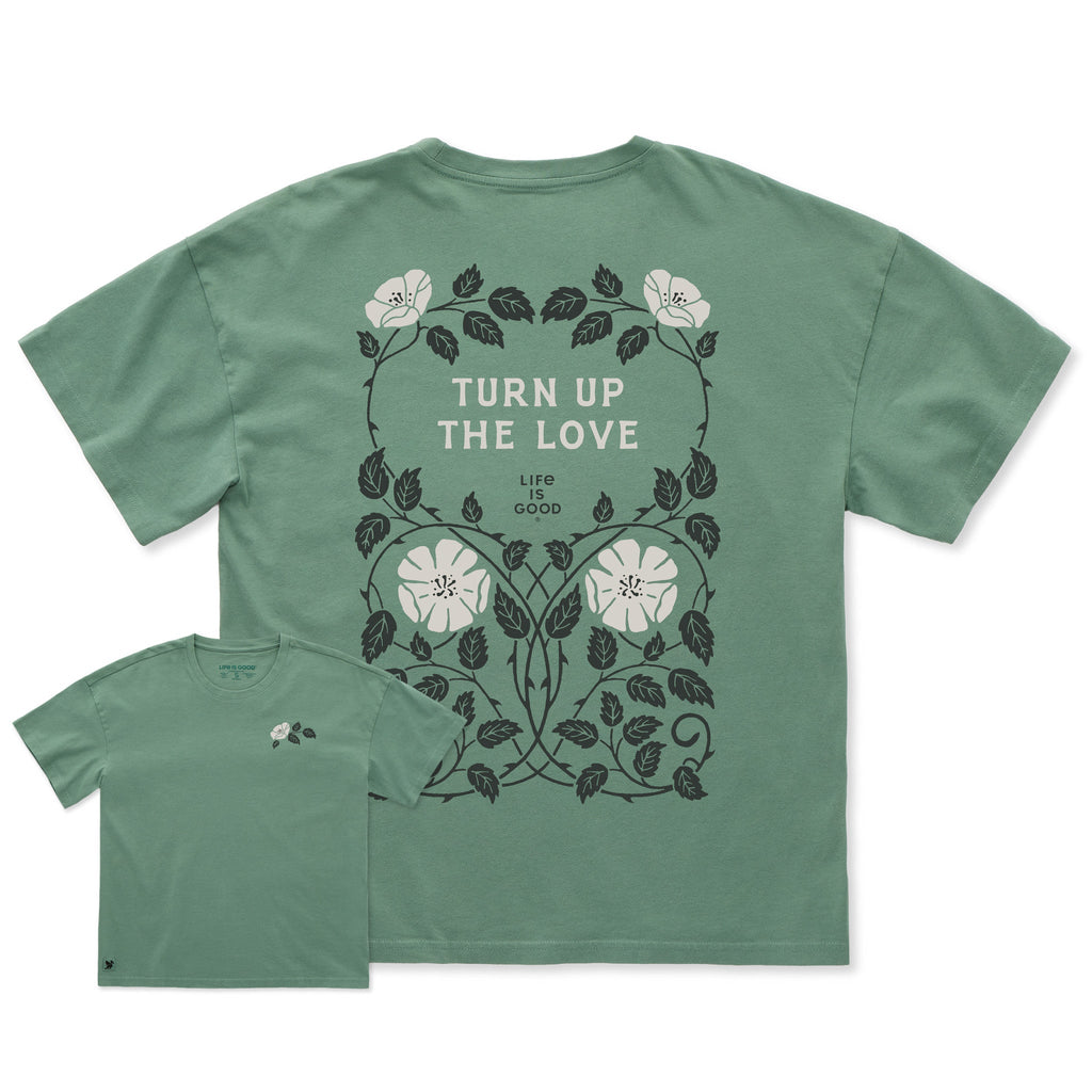 Women's Turn Up the Love Floral Symmetry Short Sleeve product image 1