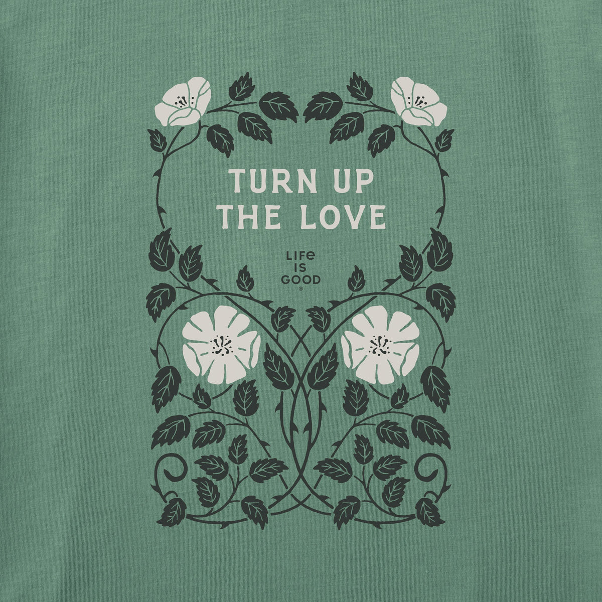Women's Turn Up the Love Floral Symmetry Short Sleeve product image 2