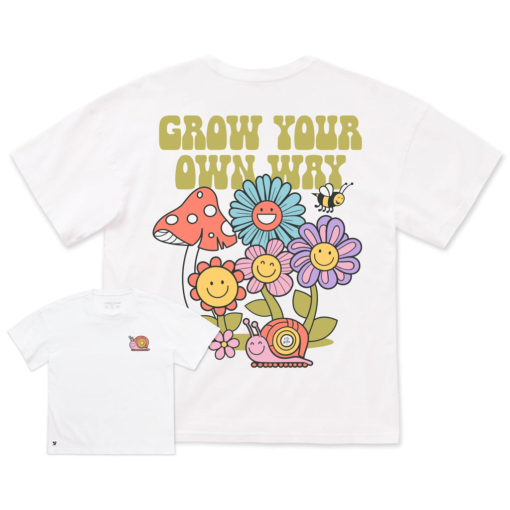 Women's Grow Your Own Way Garden Short Sleeve Oversized product image 1