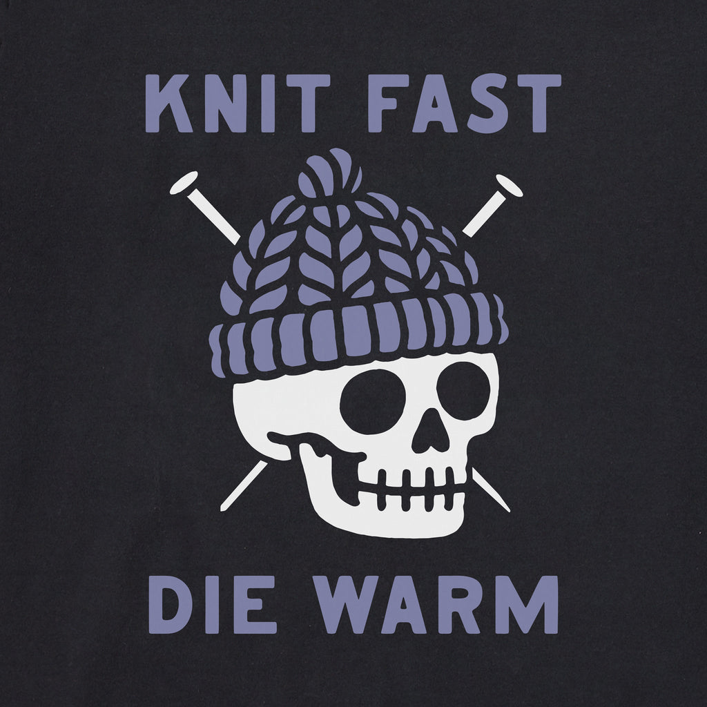Women's Knit Fast Die Warm Skeleton Short Sleeve Oversized Crusher Tee