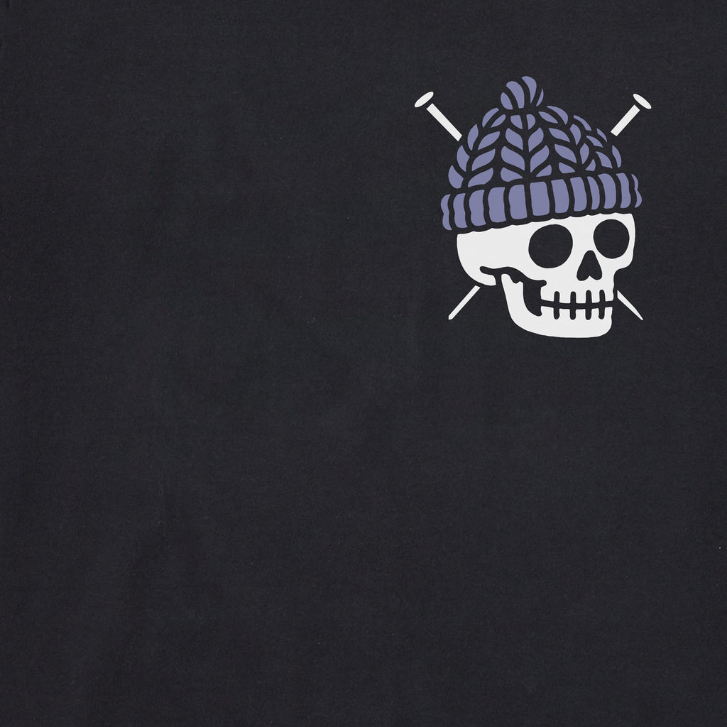 Women's Knit Fast Die Warm Skeleton Short Sleeve Oversized Crusher Tee