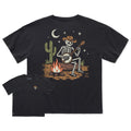 Women's Banjo Skeleton Short Sleeve Oversized Crusher Tee