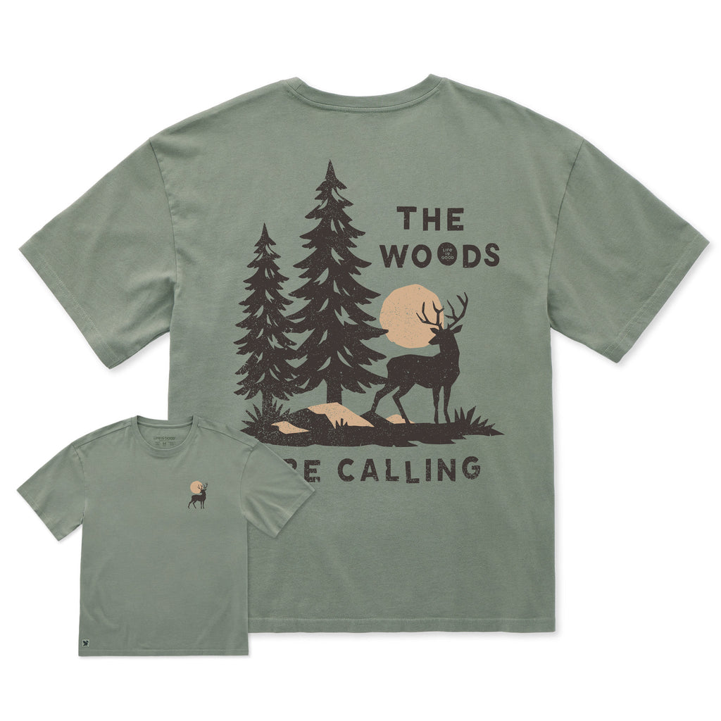 Men's The Woods are Calling Short Sleeve Oversized Crusher product image 1