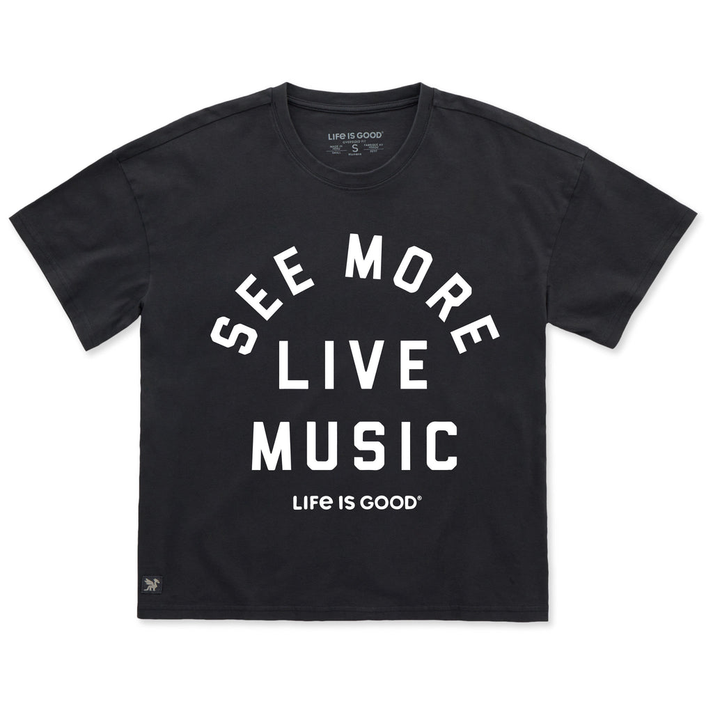 Women's See More Live Music Short Sleeve Oversized Crusher product image 1