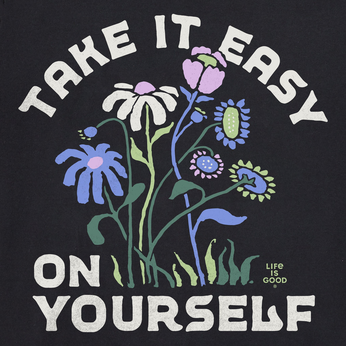Women's Take it Easy on Yourself Flowers Short Sleeve product image 2