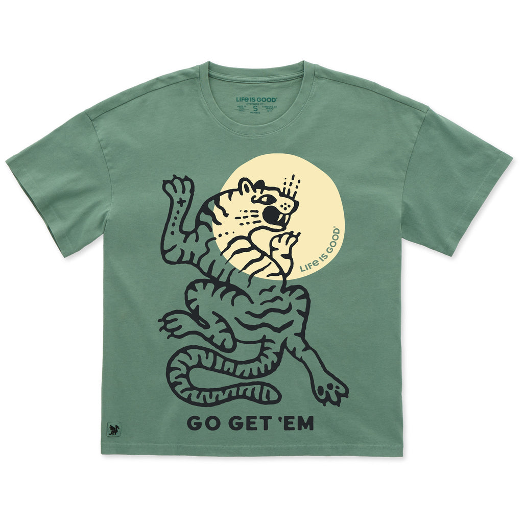 Women's Go Get Em Tiger Short Sleeve Oversized Crusher Tee product image 1