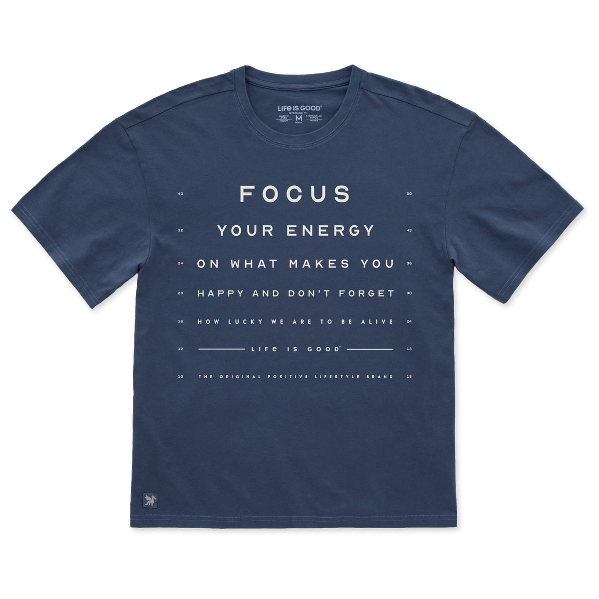 Men's Focus Your Energy Eye Chart Short Sleeve Oversized product image 1