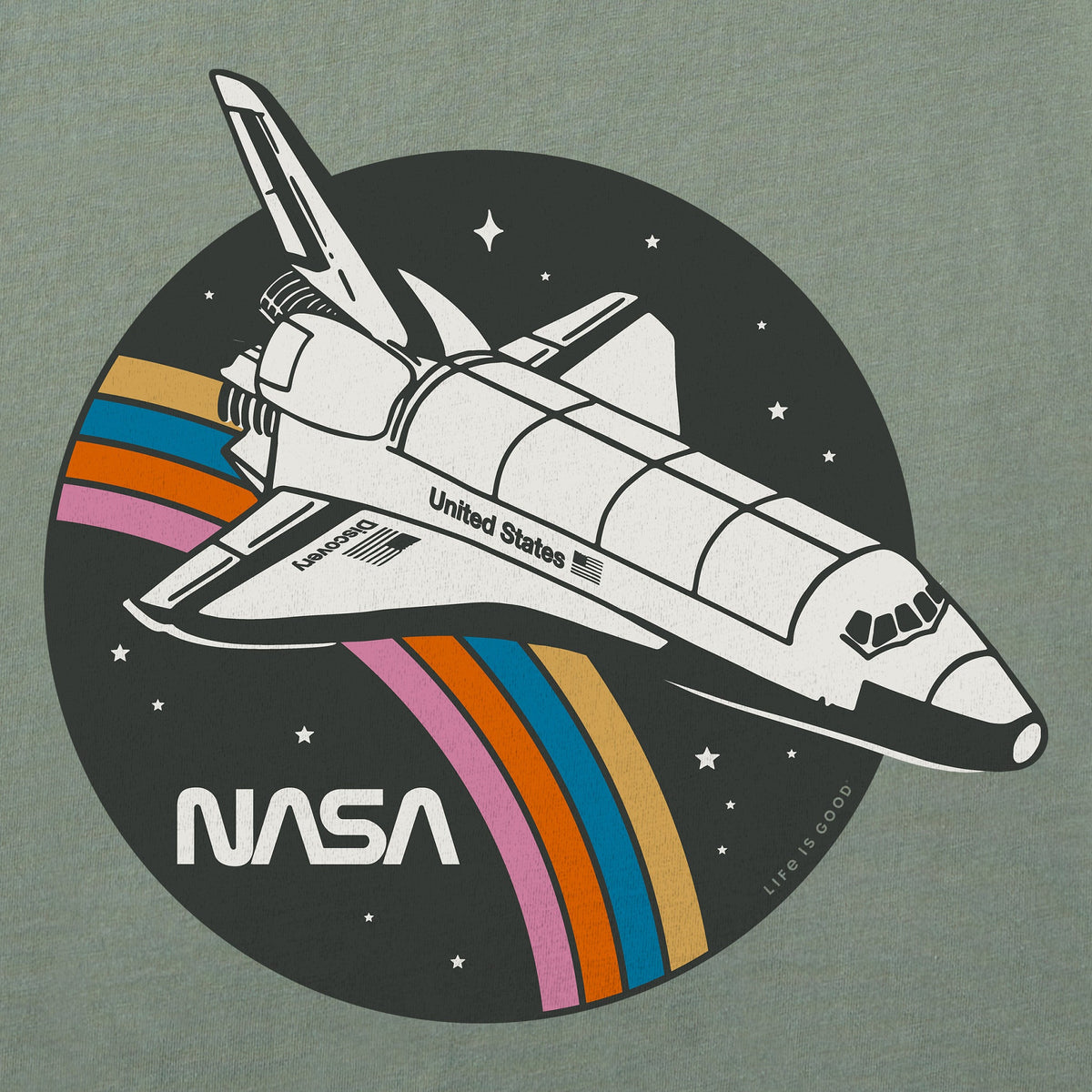 Men's NASA Rainbow Shuttle Short Sleeve Oversized Crusher product image 2