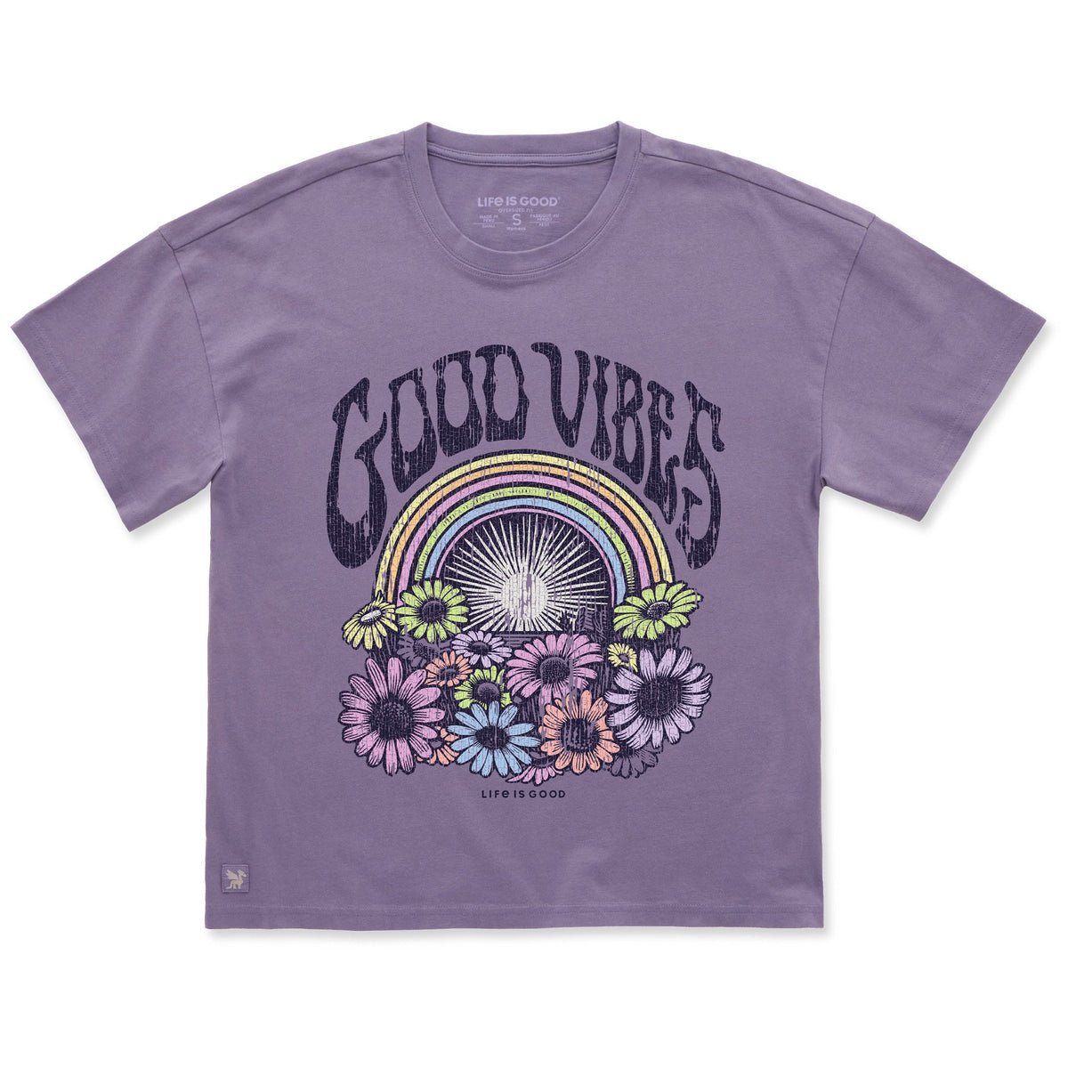 Women's Good Vibes Bloom Short Sleeve Oversized Crusher Tee product image 1