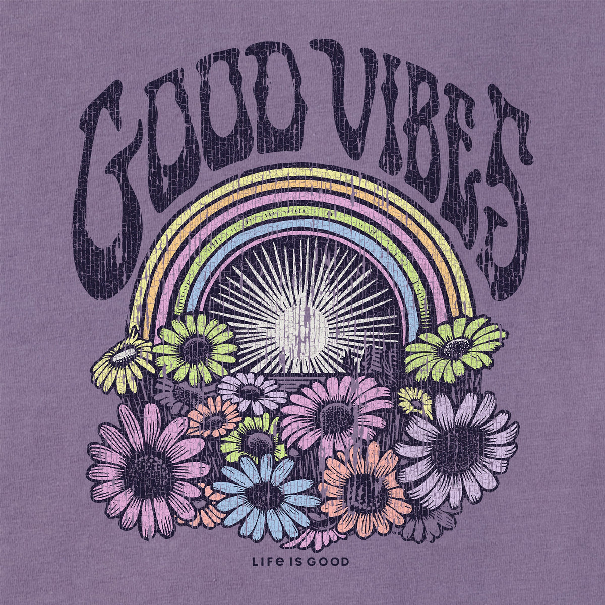 Women's Good Vibes Bloom Short Sleeve Oversized Crusher Tee product image 2