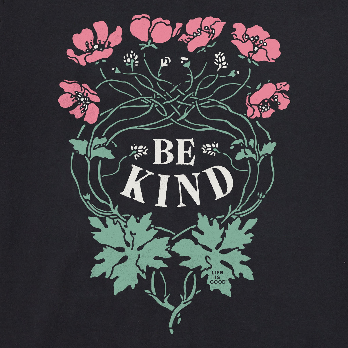 Women's Be Kind Flowers Short Sleeve Oversized Crusher Tee product image 2