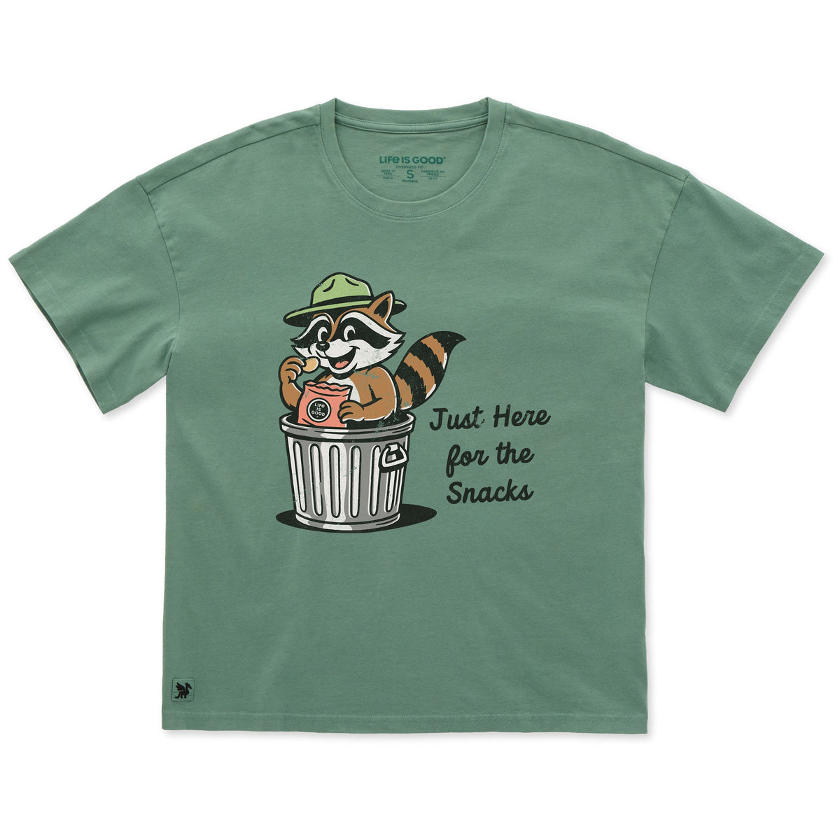 Women's Just Here for The Snacks Raccoon Short Sleeve product image 1