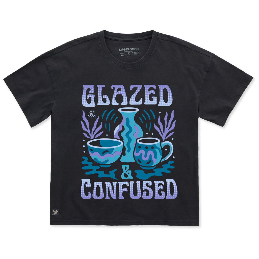 Women's Glazed and Confused Short Sleeve Oversized Crusher Tee