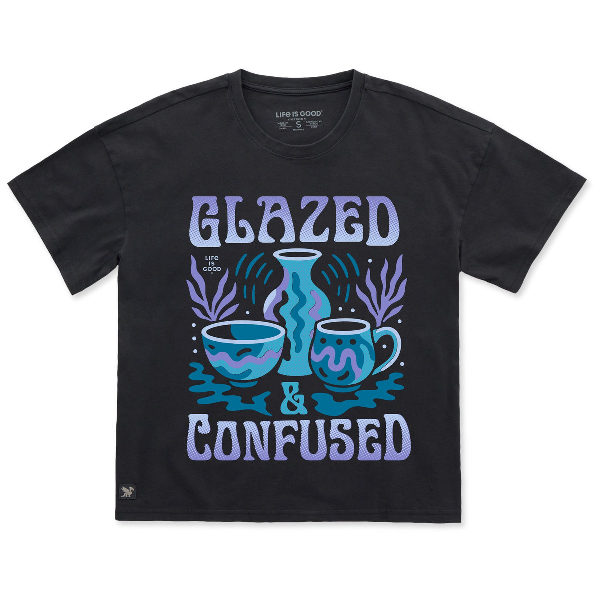 Women's Glazed and Confused Short Sleeve Oversized Crusher Tee