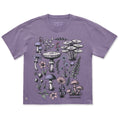 Women's Botanical Mushroom Grid Short Sleeve Oversized product image 1