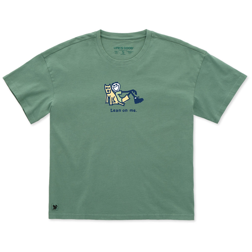 Women's jake and rocket lean on me Short Sleeve Oversized product image 1