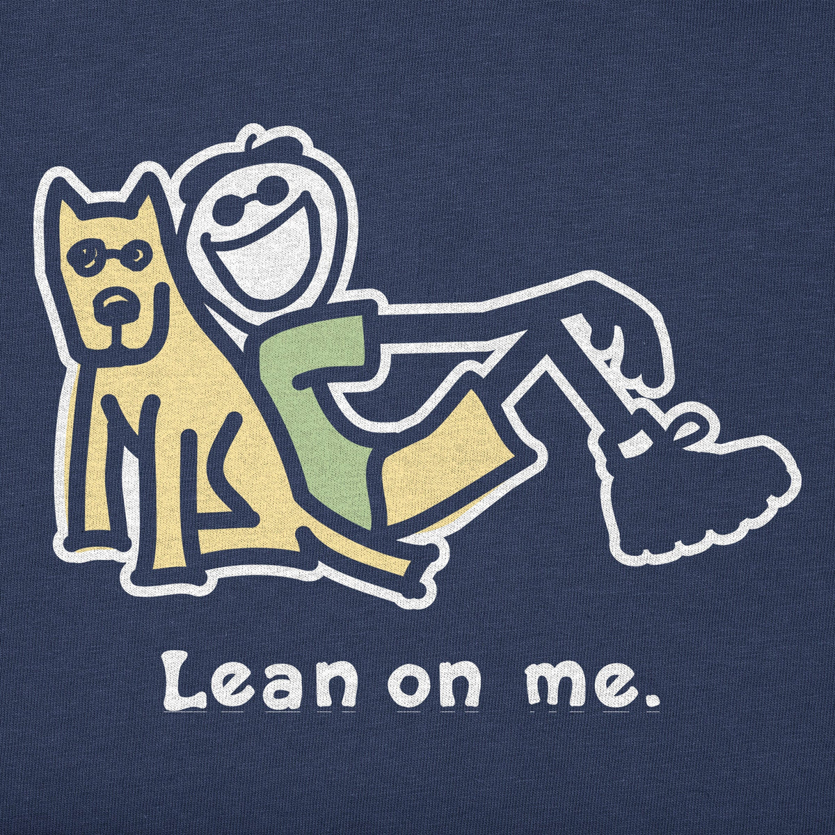 Men's jake and rocket lean on me Short Sleeve Oversized product image 2