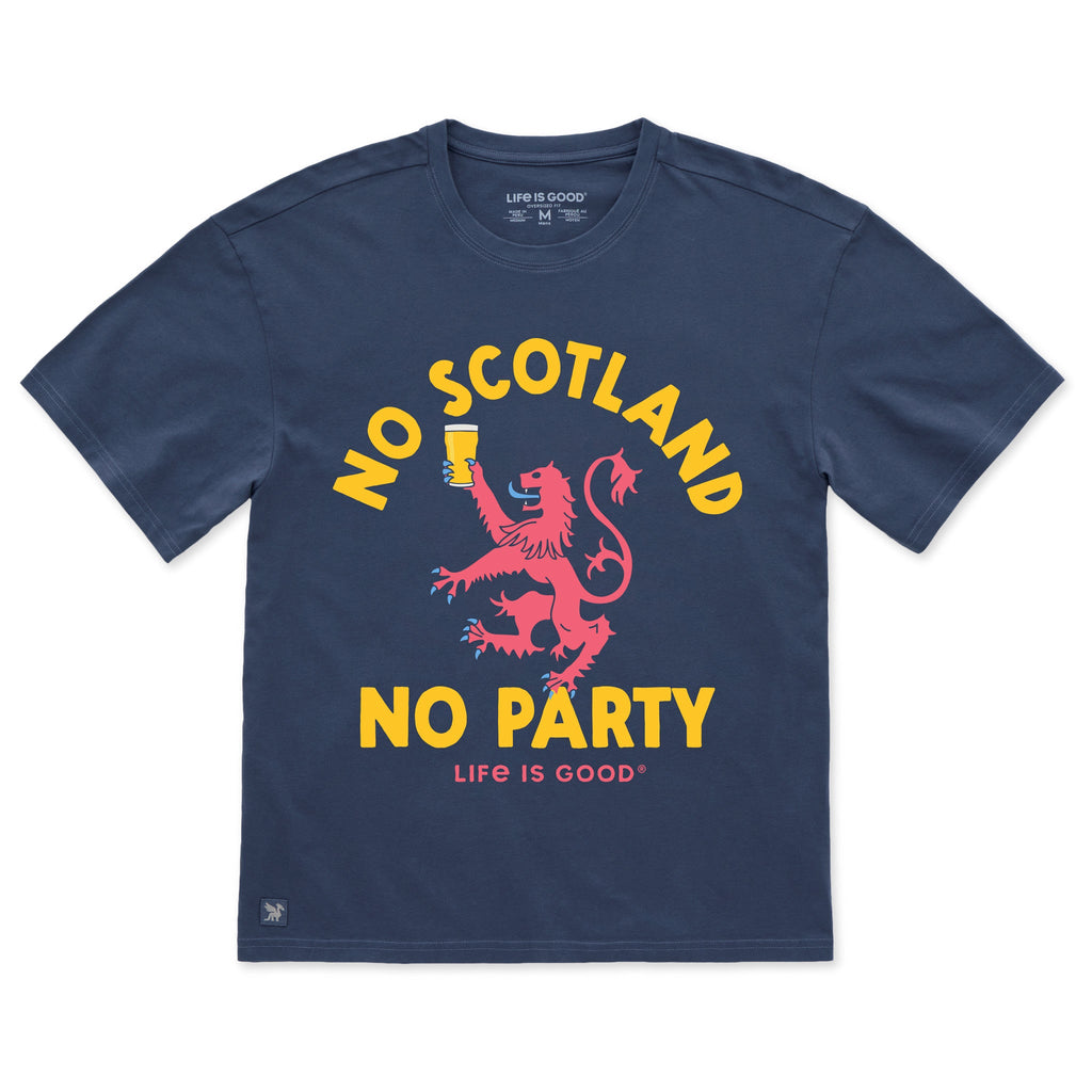 Men's No Scotland No Party Short Sleeve Oversized Crusher Tee