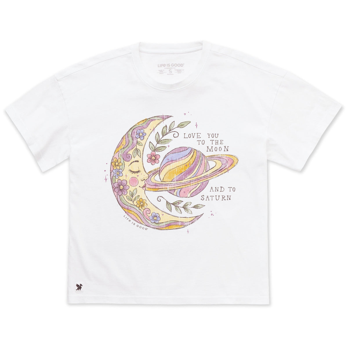 Women's Love You To the Moon Short Sleeve Oversized Crusher product image 1