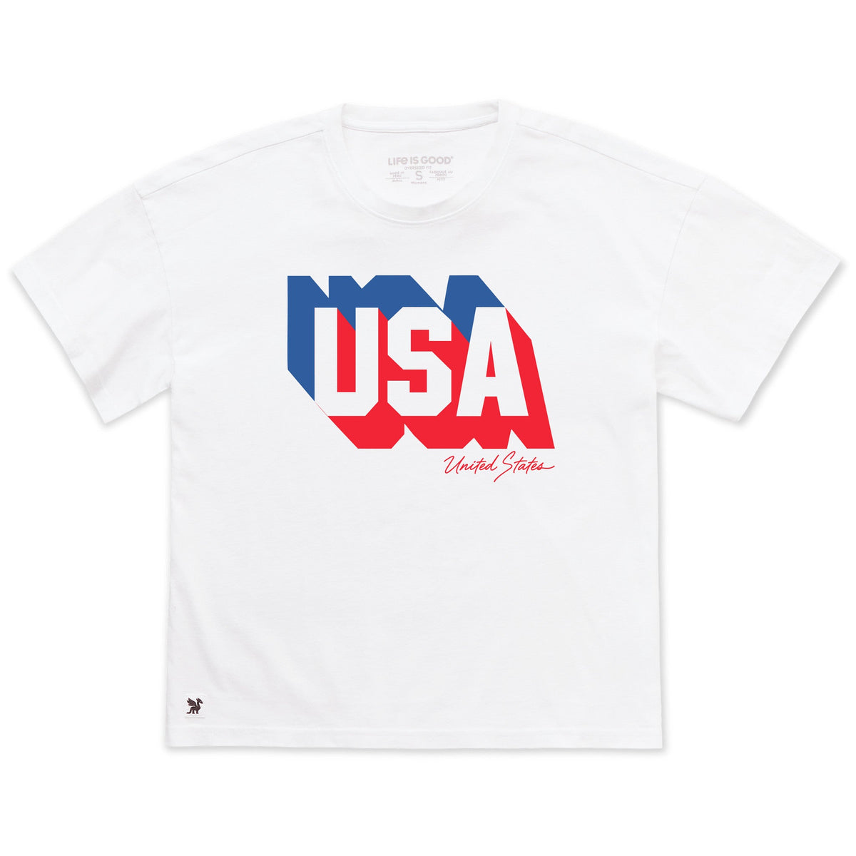 Women's USA Shadow Short Sleeve Oversized Crusher Tee product image 3